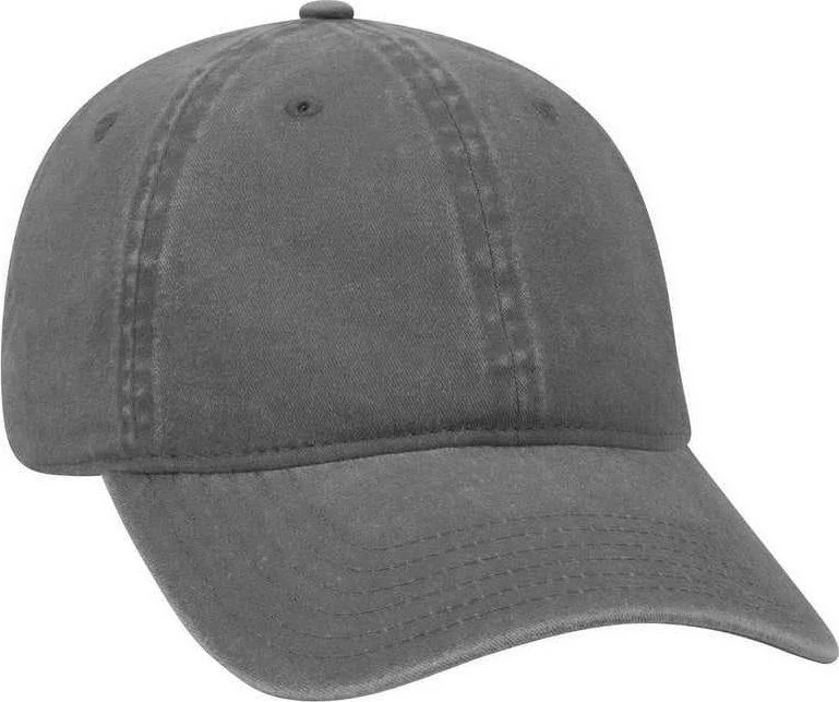 Hat With Bucket Hat Trend-OTTO 18-202 Washed Pigment Dyed Cotton Twill Low Profile Pro Style Unstructured Soft Crown Cap - Charcoal Gray