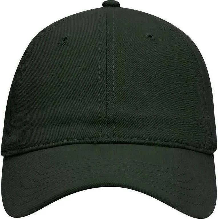 Hat With Classic Fedora Shape-OTTO 18-253 Brushed Bull Denim Soft Crown Low Profile Pro Style Cap - Dark Green