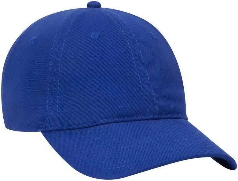 Hat With Extra Large Size-OTTO 18-253 Brushed Bull Denim Soft Crown Low Profile Pro Style Cap - Royal