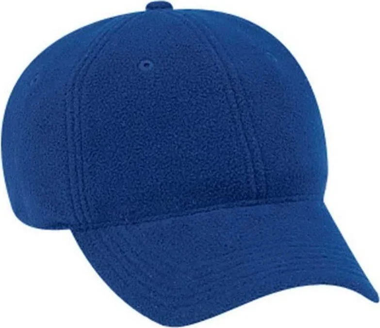 Hat With Faux Fur Lining-OTTO 18-429 6 Panel Low Profile Baseball Cap - Royal