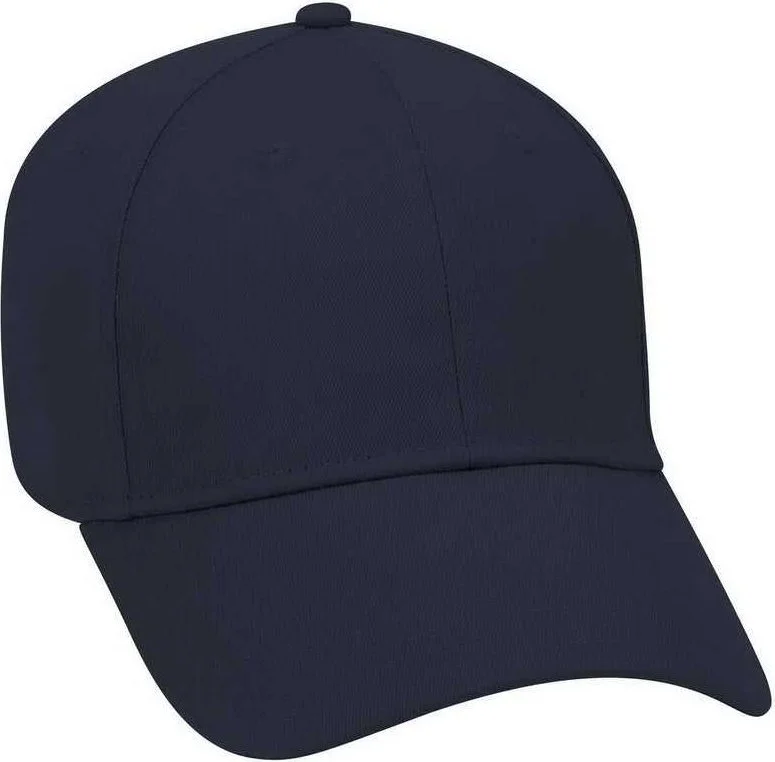 Hat With Animal Prints-OTTO 18-553 Cotton Twill Low Profile Pro Style Cap with Adjustable Hook and Loop - Navy