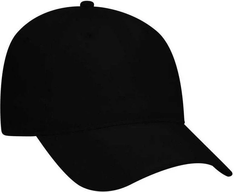 Hat With Anime Designs-OTTO 18-772 Superior Garment Washed Cotton Twill Low Profile Pro Style Cap - Black