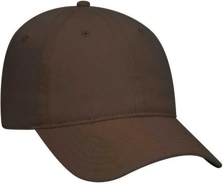 Hat With Personalized Name-OTTO 18-772 Superior Garment Washed Cotton Twill Low Profile Pro Style Cap - Dark Brown