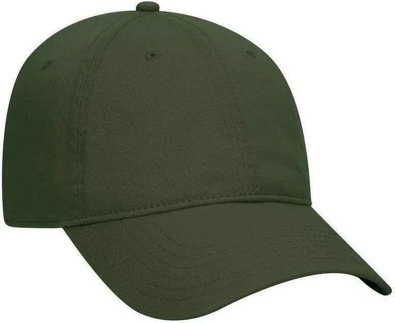 Hat With Tie-Dye Patterns-OTTO 18-772 Superior Garment Washed Cotton Twill Low Profile Pro Style Cap - Dark Olive Green