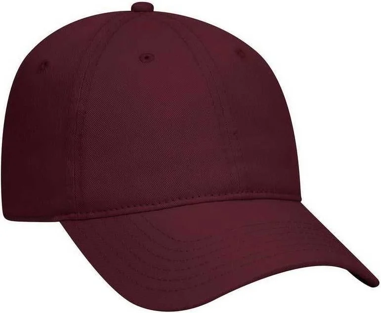 Hat With Bold Graphics-OTTO 18-772 Superior Garment Washed Cotton Twill Low Profile Pro Style Cap - Maroon