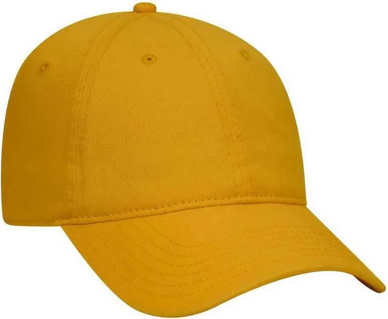 Hat With Reflective Strips-OTTO 18-772 Superior Garment Washed Cotton Twill Low Profile Pro Style Cap - Mustard