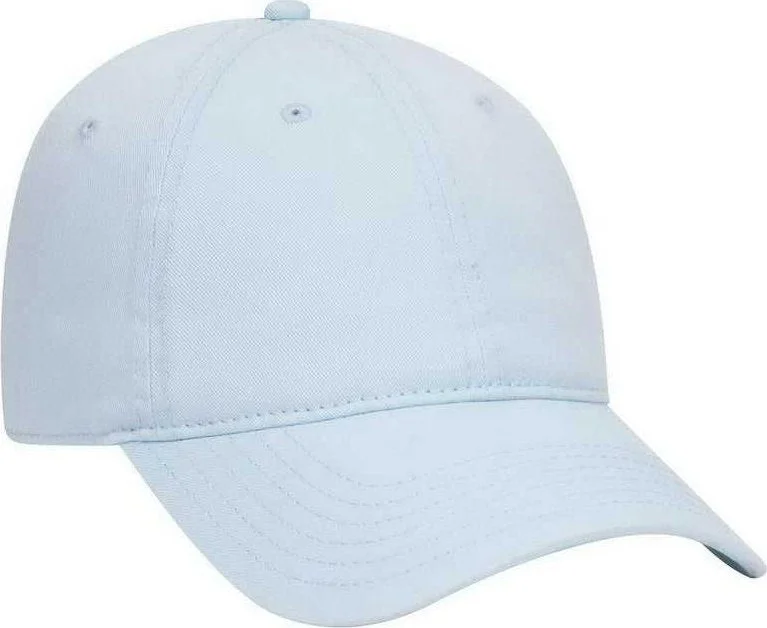 Hat With Ventilation-OTTO 18-772 Superior Garment Washed Cotton Twill Low Profile Pro Style Cap - Powder Blue