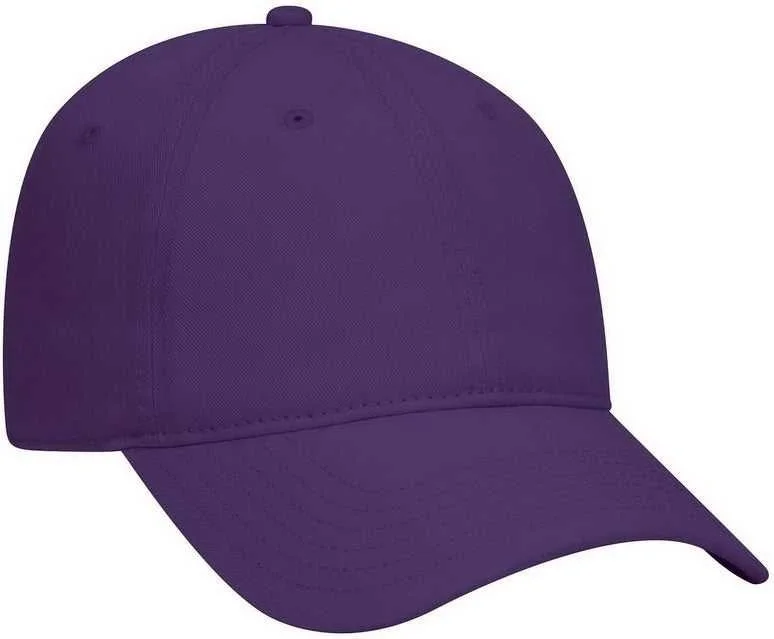 Hat With Mesh Panels-OTTO 18-772 Superior Garment Washed Cotton Twill Low Profile Pro Style Cap - Purple