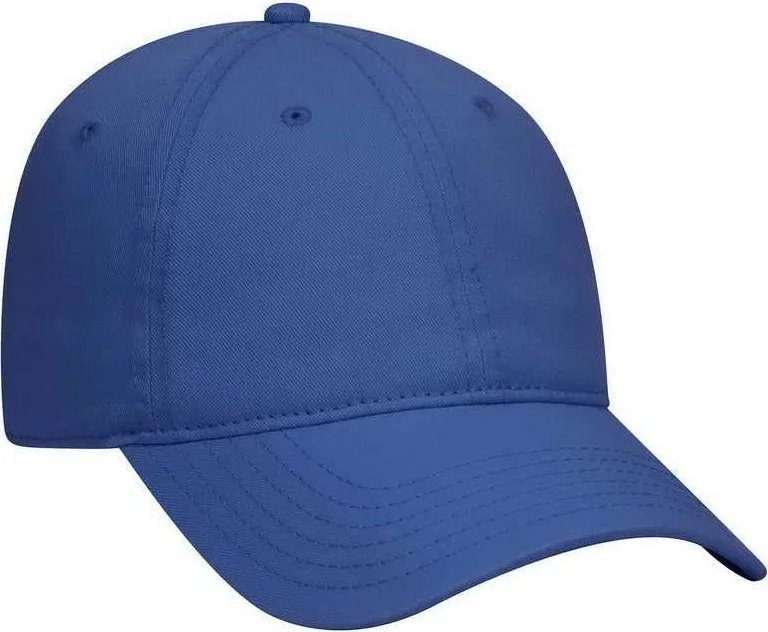 Hat With Ear Flaps-OTTO 18-772 Superior Garment Washed Cotton Twill Low Profile Pro Style Cap - Royal