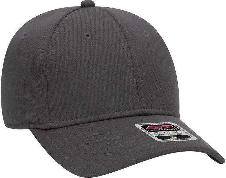 Hat For Office-OTTO 19-1122 Sweatband 6 Panel Low Profile Baseball Cap - Charcoal Gray