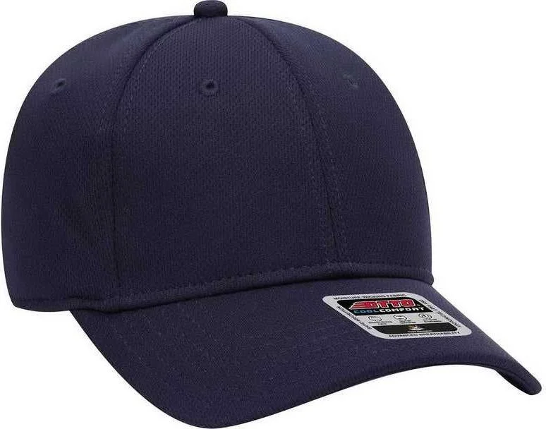 Hat For Work-OTTO 19-1122 Sweatband 6 Panel Low Profile Baseball Cap - Navy