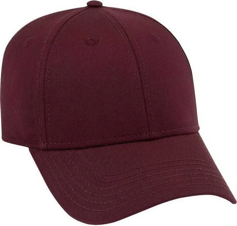 Hat For Cruise-OTTO 19-1203 Superior Cotton Twill 6 Panel Low Profile Baseball Cap - Maroon