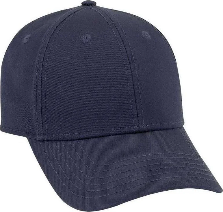 Hat For Poolside-OTTO 19-1203 Superior Cotton Twill 6 Panel Low Profile Baseball Cap - Navy