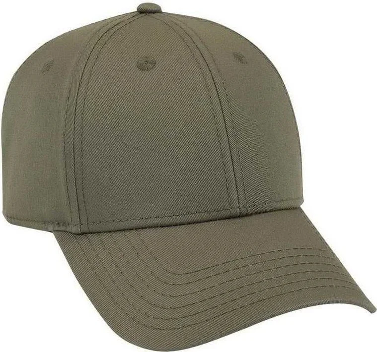 Hat For Beach-OTTO 19-1203 Superior Cotton Twill 6 Panel Low Profile Baseball Cap - Olive Green