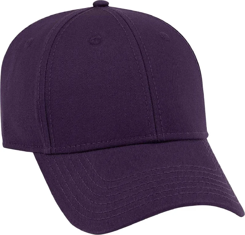 Hat For Gym-OTTO 19-1203 Superior Cotton Twill 6 Panel Low Profile Baseball Cap - Purple