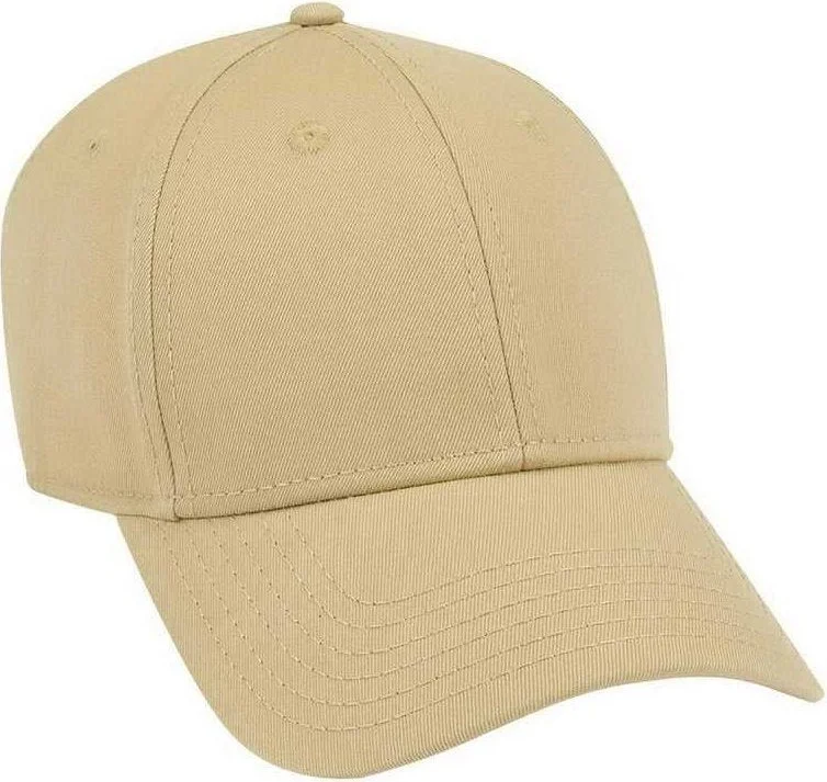 Hat For Skiing-OTTO 19-1203 Superior Cotton Twill 6 Panel Low Profile Baseball Cap - Vegas Gold