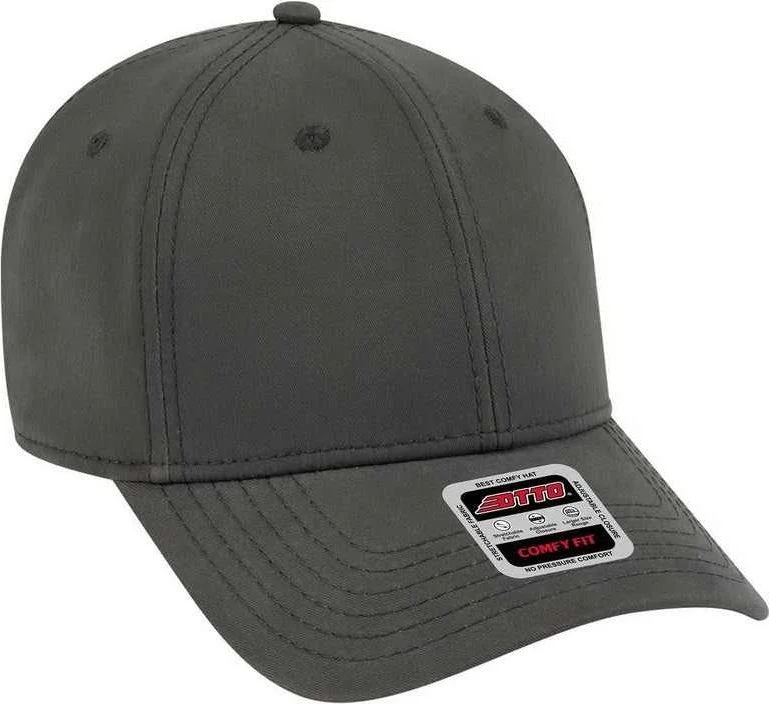 Hat For Basketball-OTTO 19-1227 Ultra Fine Brushed Stretchable Superior Cotton Twill 6 Panel Low Profile Baseball Cap - Charcoal Gray