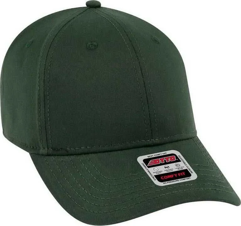 Hat For Baseball-OTTO 19-1227 Ultra Fine Brushed Stretchable Superior Cotton Twill 6 Panel Low Profile Baseball Cap - Dark Green