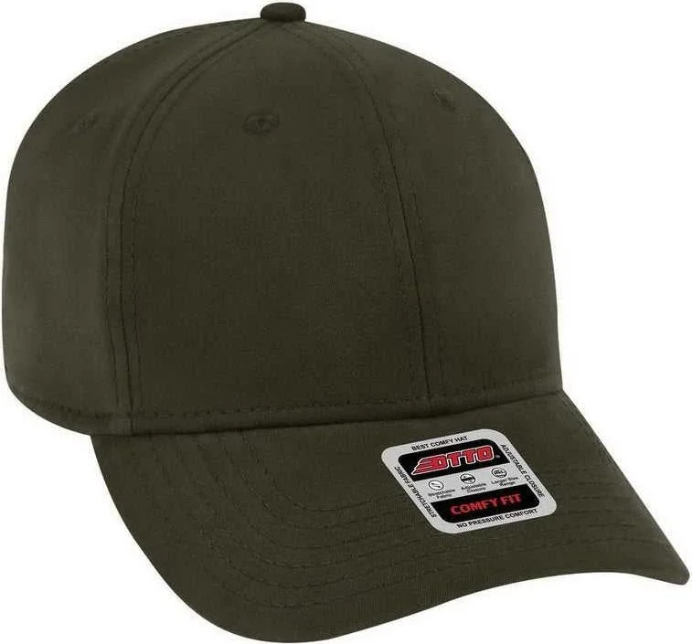 Hat For Horse Riding-OTTO 19-1227 Ultra Fine Brushed Stretchable Superior Cotton Twill 6 Panel Low Profile Baseball Cap - Dark Olive Green