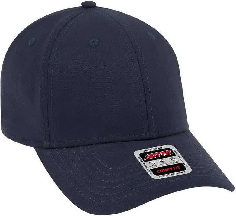 Hat For Tennis-OTTO 19-1227 Ultra Fine Brushed Stretchable Superior Cotton Twill 6 Panel Low Profile Baseball Cap - Navy