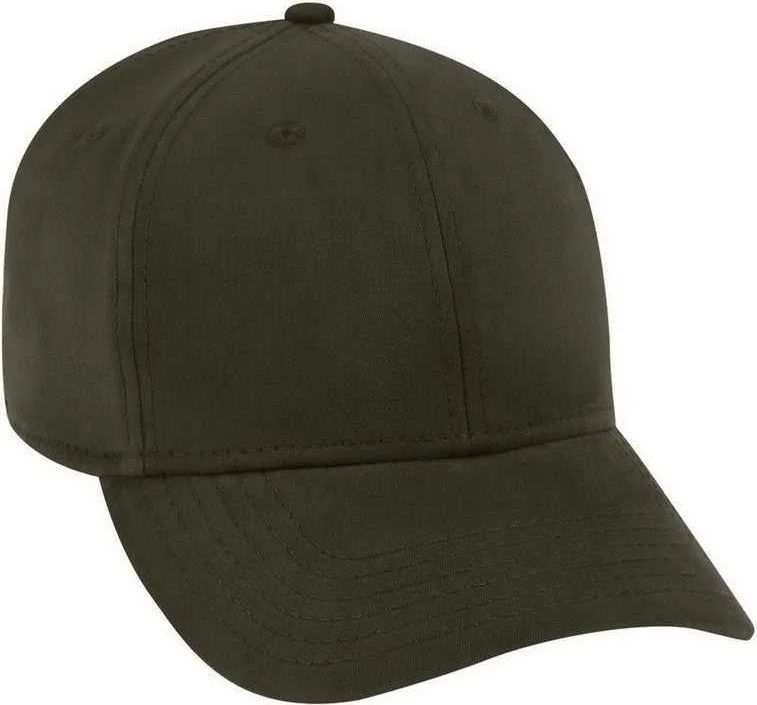 Hat With Bold Graphics-OTTO 19-1227A 6 Panel Low Profile Baseball Cap - Dark Olive Green