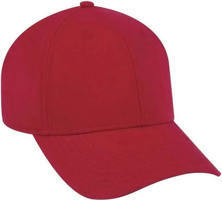 Hat With Neon Colors-OTTO 19-1227A 6 Panel Low Profile Baseball Cap - Red