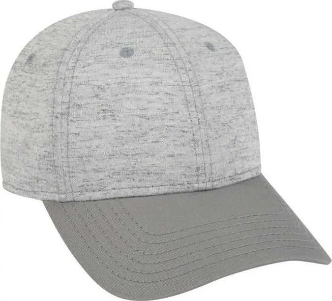 Hat With Superhero Themes-OTTO 19-1232A 6 Panel Low Profile Baseball Cap - Gray Heather Gray