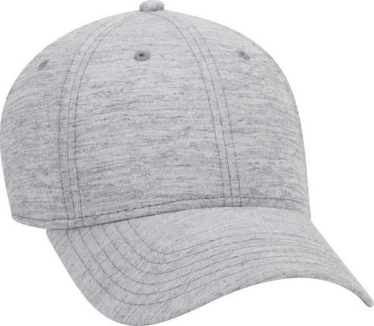 Hat With Bluetooth Speakers-OTTO 19-1232A 6 Panel Low Profile Baseball Cap - Heather Gray