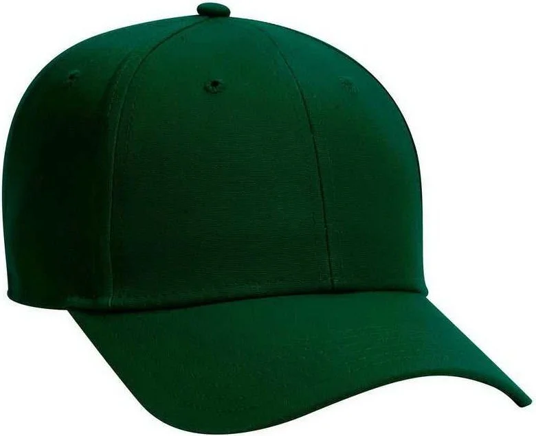 Hat With Face Shield-OTTO 19-1277 6 Panel Low Profile Baseball Cap - Dark Green