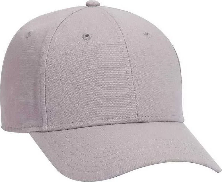 Hat With Neck Cover-OTTO 19-1277 6 Panel Low Profile Baseball Cap - Gray