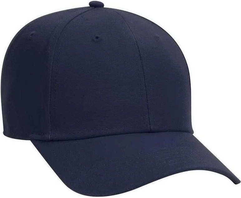 Hat With Fitted Design-OTTO 19-1277 6 Panel Low Profile Baseball Cap - Navy