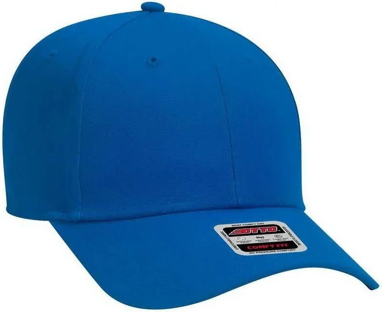 Hat With Elastic Band-OTTO 19-1277 6 Panel Low Profile Baseball Cap - Royal