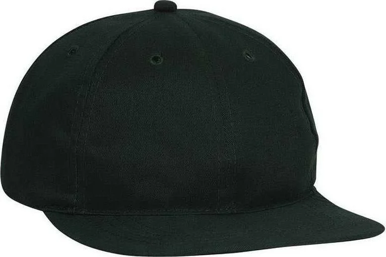 Hat For Cowboy Style-OTTO 24-032 Brushed Cotton Twill Soft Visor Low Profile Pro Style Seamed Front Panel Cap - Dark Green