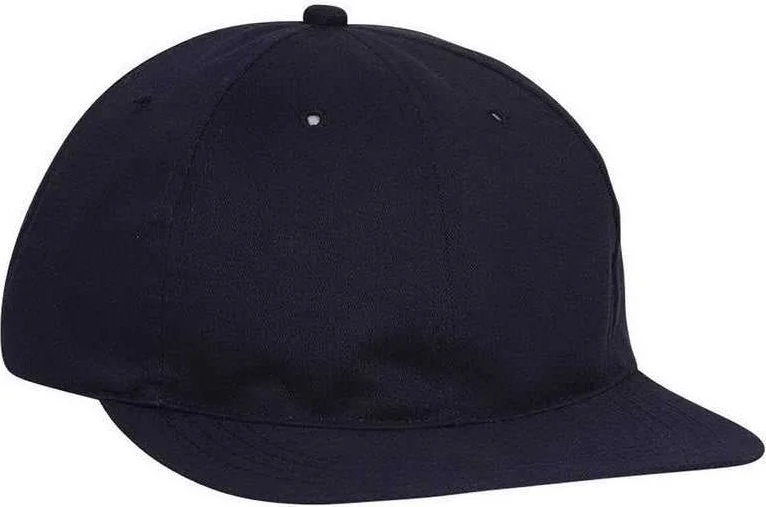 Hat For Retro Looks-OTTO 24-032 Brushed Cotton Twill Soft Visor Low Profile Pro Style Seamed Front Panel Cap - Navy