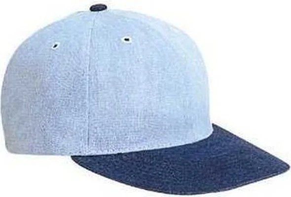 Hat With Movie-Inspired Prints-OTTO 25-040 6 Panel Low Profile Baseball Cap - Navy Sky Bluee