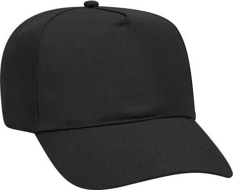 Hat For Soccer-OTTO 31-1060 Promo Cotton Twill Pro Style Cap - Black