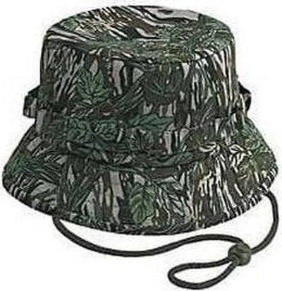 Hat For Baseball-OTTO 43-045 100% Camouflage Cotton Twill Bucket Hats - Gray Dark Green