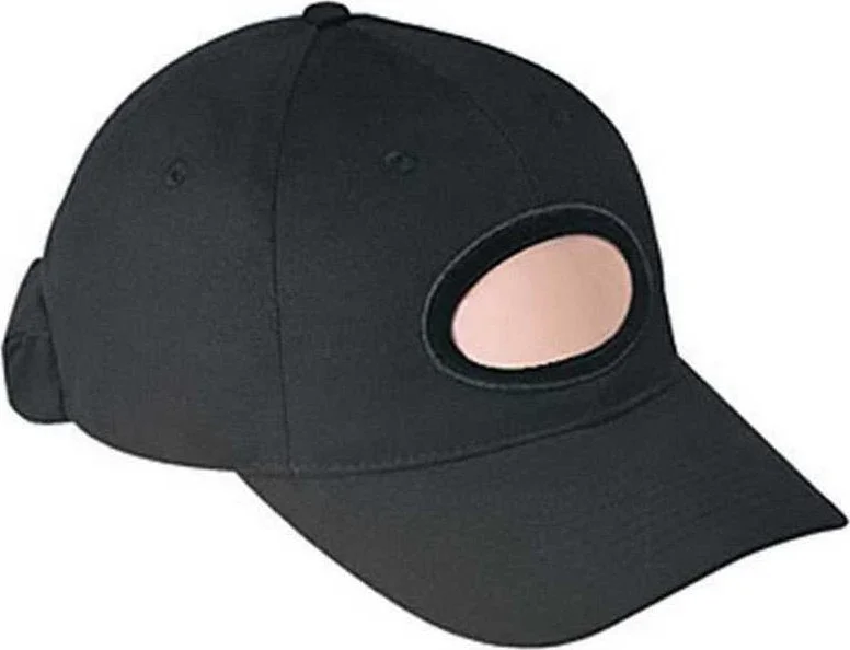 Hat With Bold Graphics-OTTO 62-317 6 Panel Low Profile Baseball Cap - Black