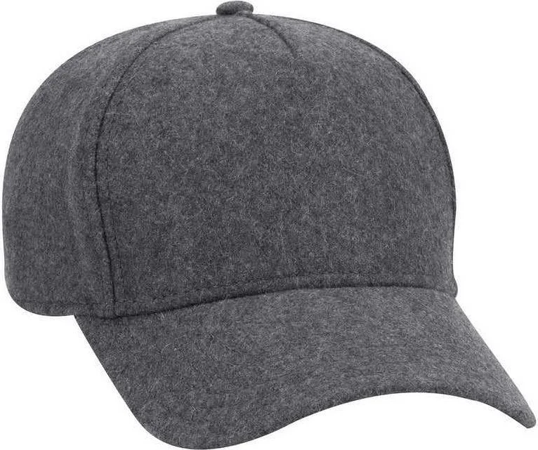 Hat With Neck Cover-OTTO 99-1242 5 Panel Low Profile Baseball Cap - Heather Gray