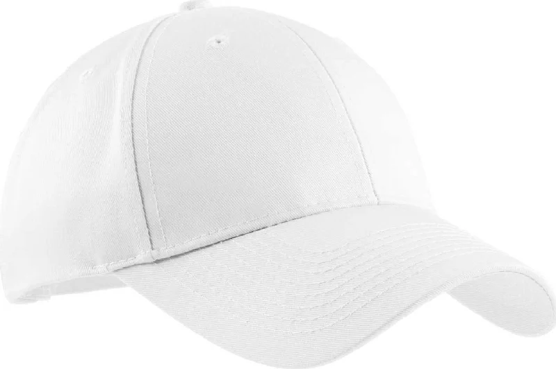 Hat With Personalized Name-Port Authority C608 Easy Care Cap - White