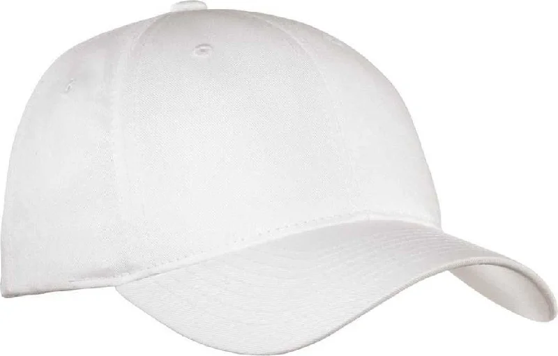 Hat With Tie-Dye Patterns-Port Authority C800 Fine Twill Cap - White