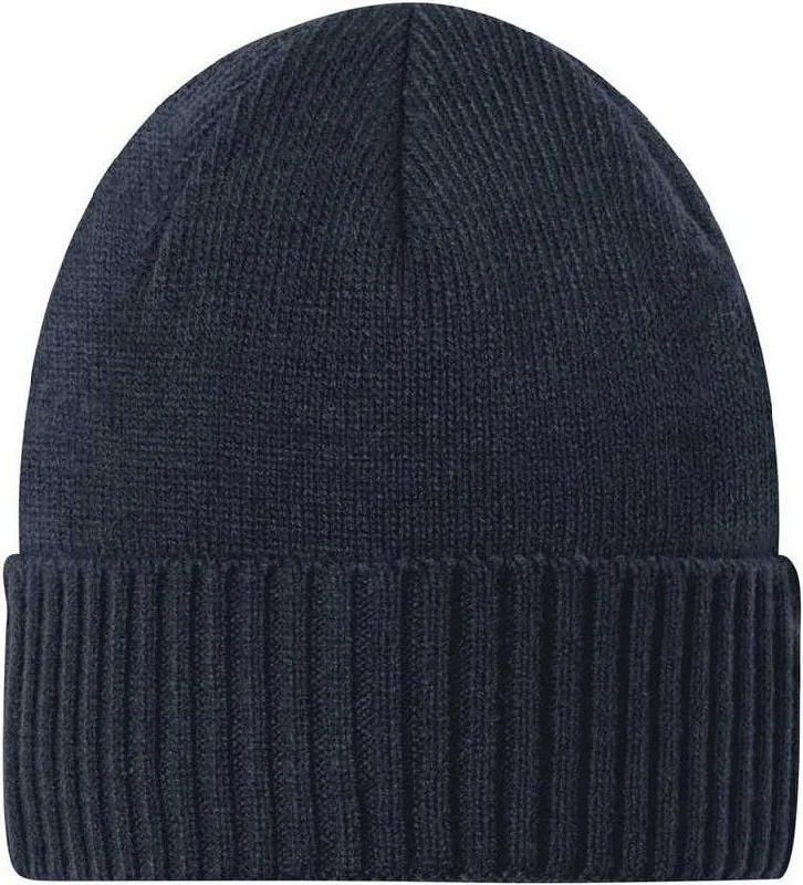 Hat With Animal Prints-Port Authority C951 Rib Knit Cuff Beanie - River Blue Navy