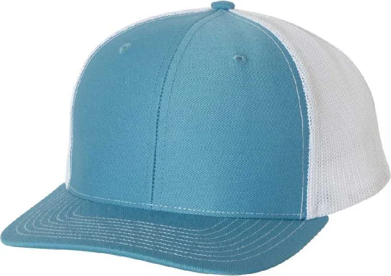 Hat For Elegant Wear-Richardson 112 Snapback Trucker Cap - Columbia Blue White