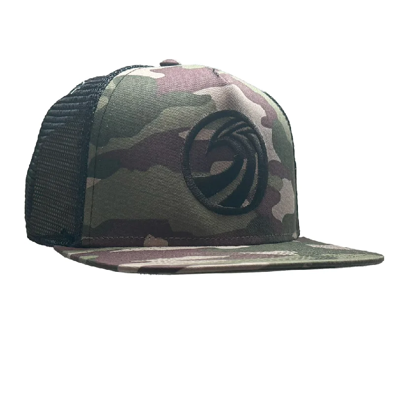 Hat With Mesh Panels-Seaside Surf Shop OG Wave Mesh Back Cap - Camo