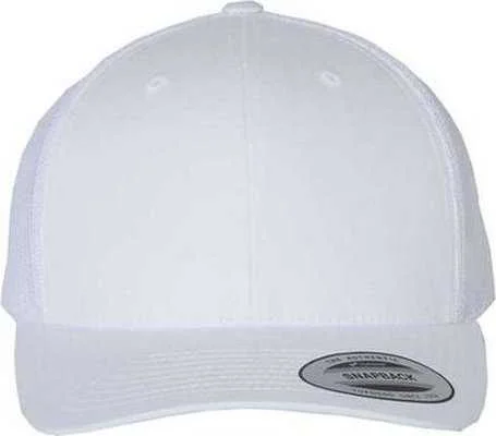 Hat With Movie-Inspired Prints-Yupoong 6606 Retro Trucker Cap - White