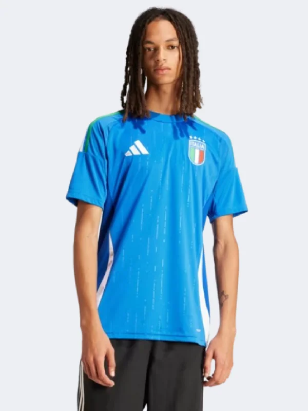 T-Shirt With Side Slits-Adidas Flag Inspired Italy Home Men Football T-Shirt Blue/White/Red/Green