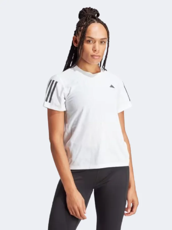 T-Shirt With Longline Fit-Adidas Own The Run Women Running T-Shirt White/Black