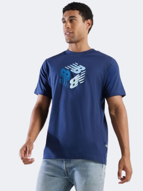 T-Shirt With Short Sleeves-New Balance Explorer Men Lifestyle T-Shirt Navy