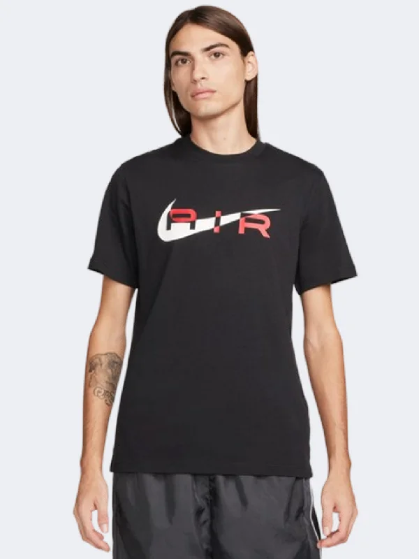 T-Shirt For Factory Workers-Nike Air Graphic Men Lifestyle T-Shirt Black/White/Red