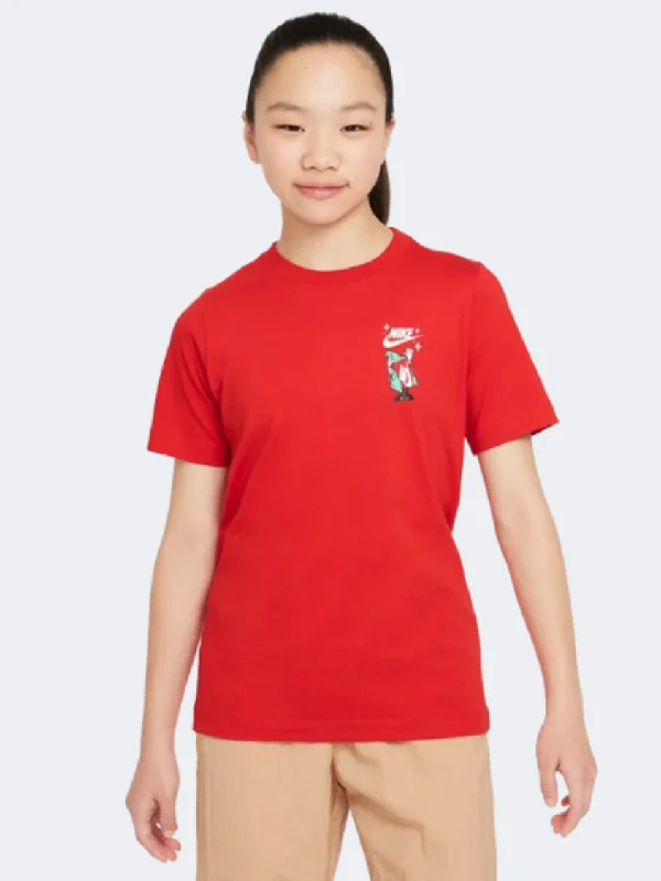 T-Shirt For Skiing-Nike Boxy 3 Lunar New Year Boys Lifestyle T-Shirt Red/White/Yellow